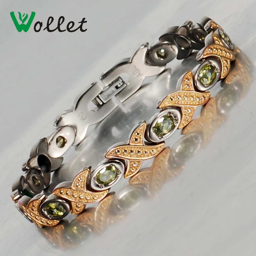 Wollet Jewelry Titanium Bracelet for Women Gold Color Filled Hematite Germaniums High Quality Big Crystal
Wollet Jewelry Titanium Bracelet for Women Gold Color Filled Hematite Germaniums High Quality Big Crystal