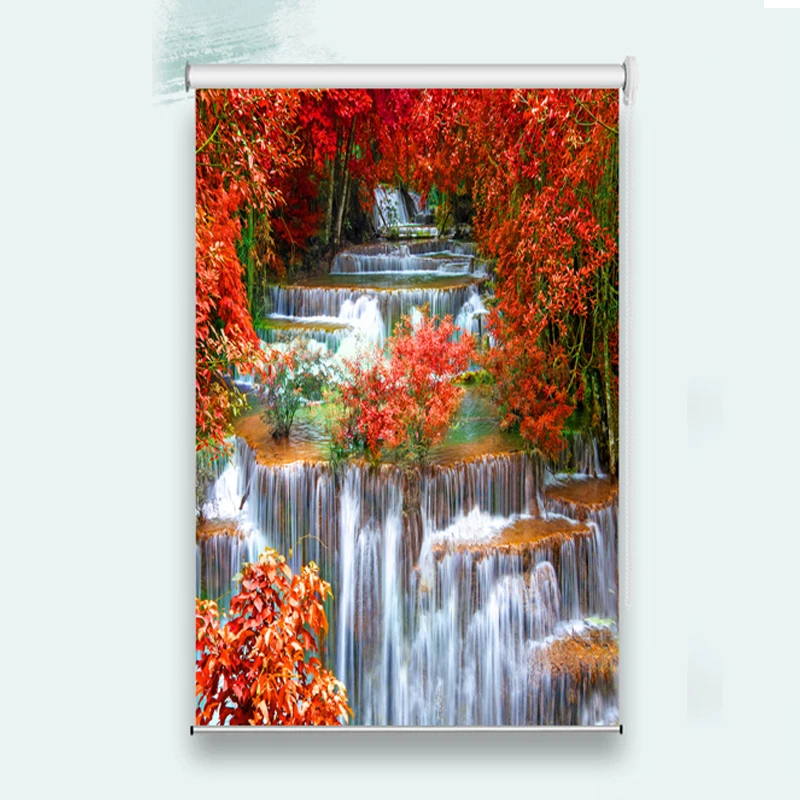 Modern Window Blinds For Living Room Bedroom 3D Volume Curtains Printing Waterfall Red Leaf Scenery Curtains Blackout
Modern Window Blinds For Living Room Bedroom 3D Volume Curtains Printing Waterfall Red Leaf Scenery Curtains Blackout