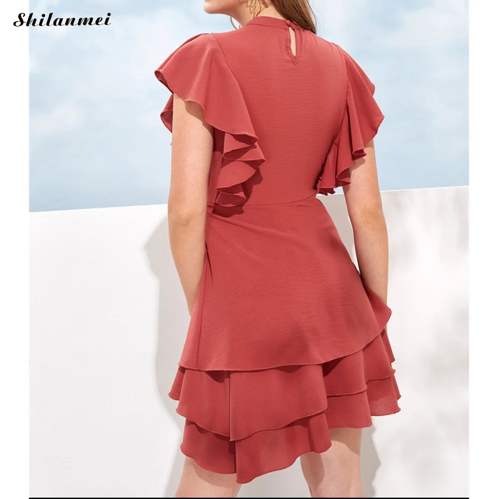 Pink Summer Dresses Female Elegant Party Short Dress Sexy Ruffles Turtleneck Casual Short Sleeve A-Line Dress Women Vestidos
Pink Summer Dresses Female Elegant Party Short Dress Sexy Ruffles Turtleneck Casual Short Sleeve A-Line Dress Women Vestidos