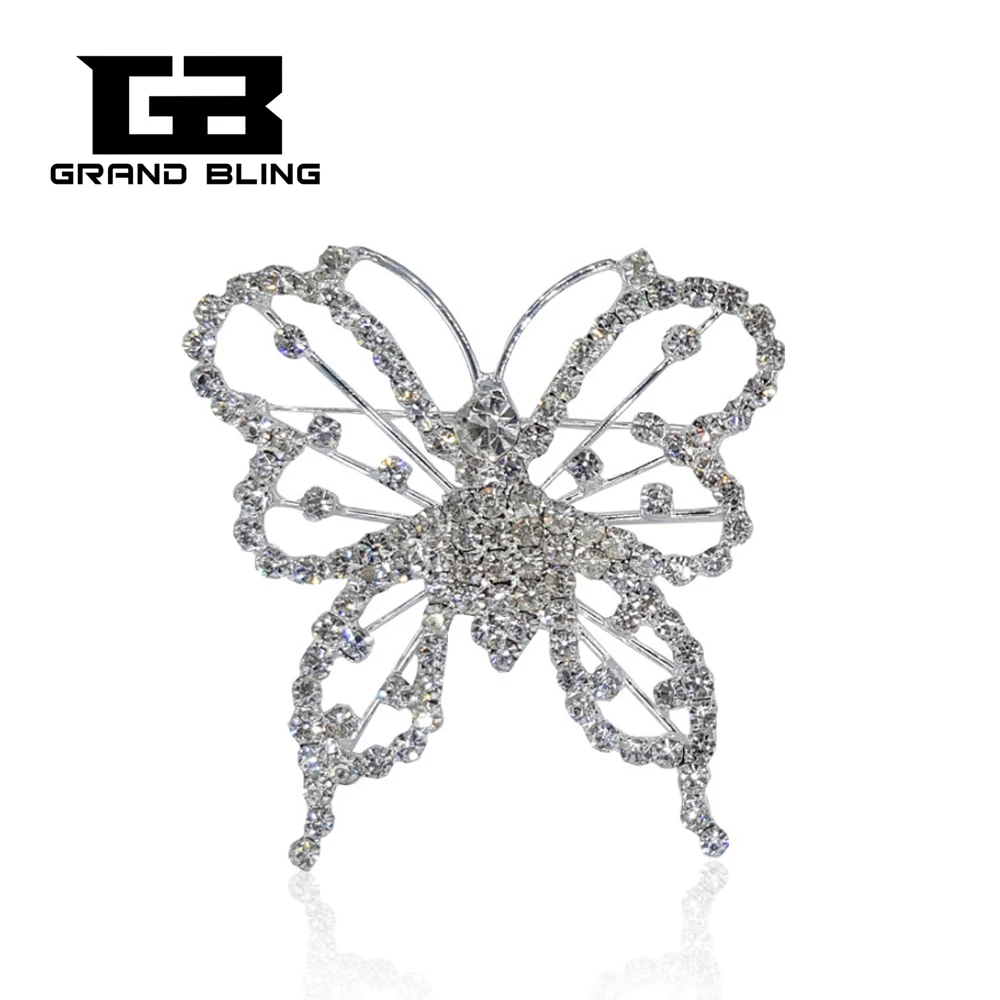 Grandbling New arrival Fashion Jewelry Rhinestone Crystal Butterfly Brooch for Suit Decoration
Grandbling New arrival Fashion Jewelry Rhinestone Crystal Butterfly Brooch for Suit Decoration