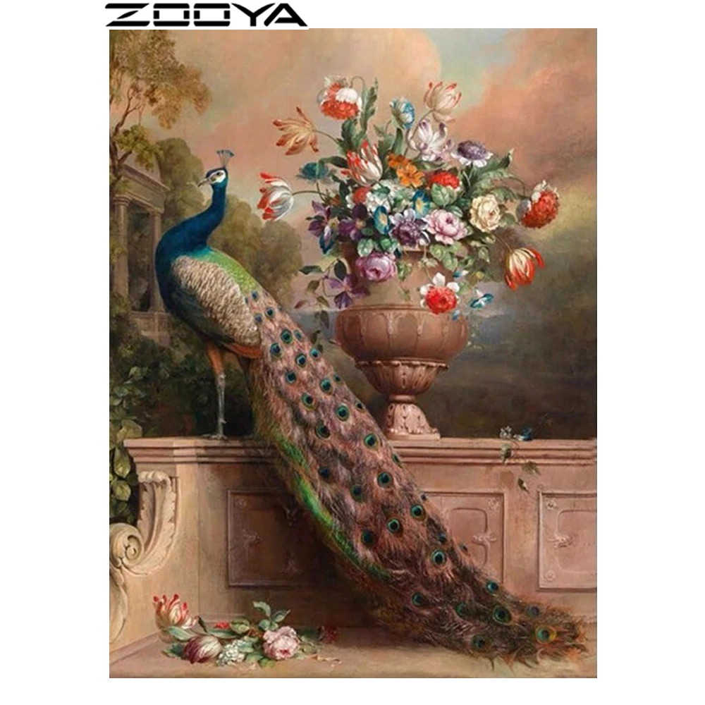 ZOOYA Diamond Embroidery DIY Diamond Painting Rhinestones Embroidery Diamond Cross Stitch Peacock On The Table Flower Vase R498
ZOOYA Diamond Embroidery DIY Diamond Painting Rhinestones Embroidery Diamond Cross Stitch Peacock On The Table Flower Vase R498