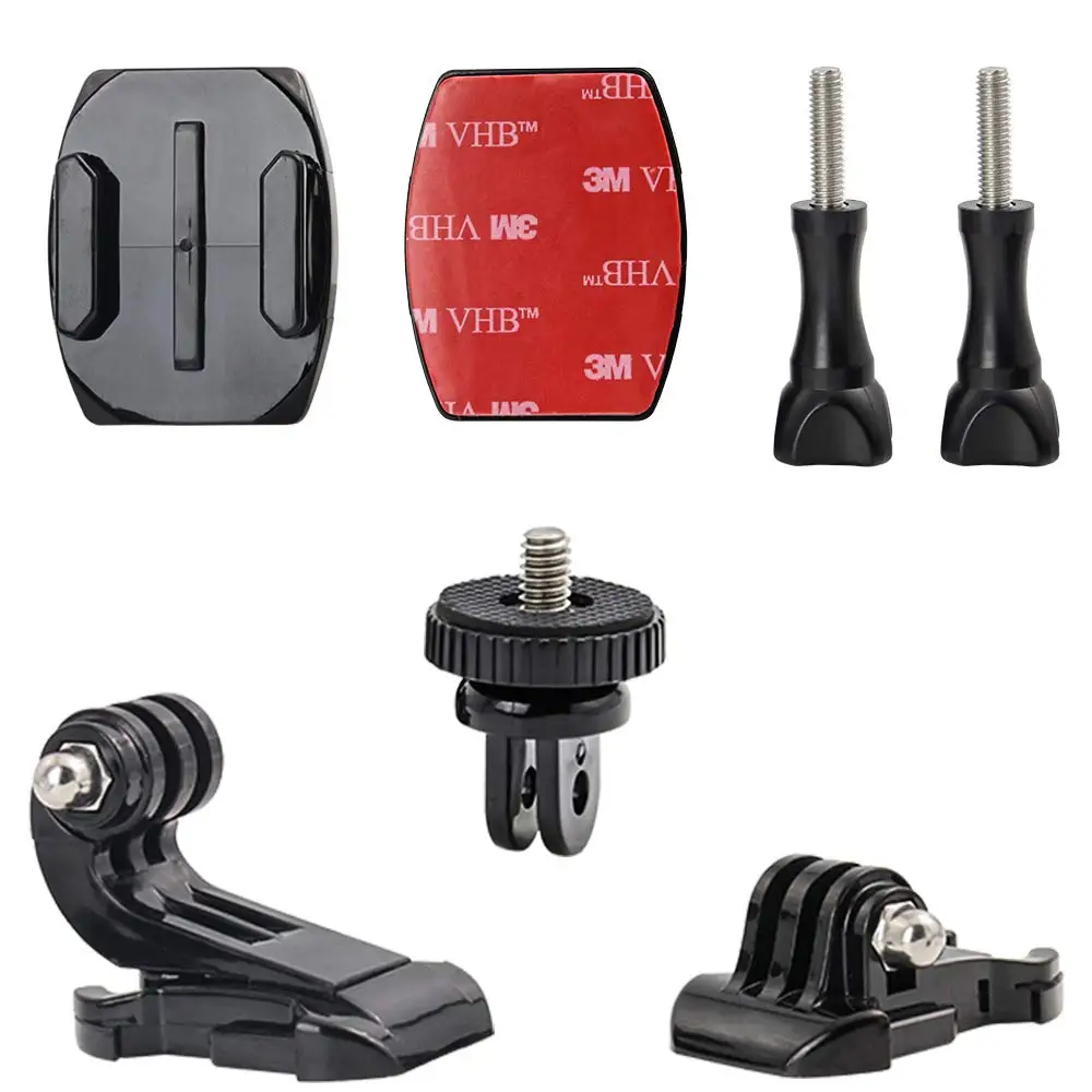Action Camera Accessories, Adhesived Curved & Flat Mounts with Buckle, 1/4 Screw Thread with Thumb Screw, Compatible with Gopro
Action Camera Accessories, Adhesived Curved & Flat Mounts with Buckle, 1/4 Screw Thread with Thumb Screw, Compatible with Gopro