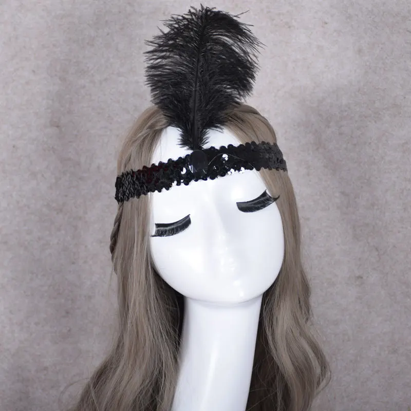 Ostrich Feather Headband Headdress For Festival Party Flapper Feather Headband Flapper Sequin Charleston Costume Headband 50 p
Ostrich Feather Headband Headdress For Festival Party Flapper Feather Headband Flapper Sequin Charleston Costume Headband 50 p