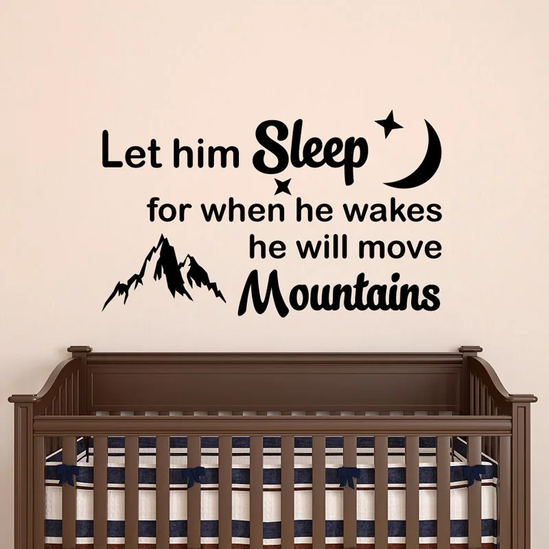 Let Him Sleep Wall Stickers Mountain Wall Decals Home Decoration Living Room Kids Bedroom Wall Decoration
Let Him Sleep Wall Stickers Mountain Wall Decals Home Decoration Living Room Kids Bedroom Wall Decoration