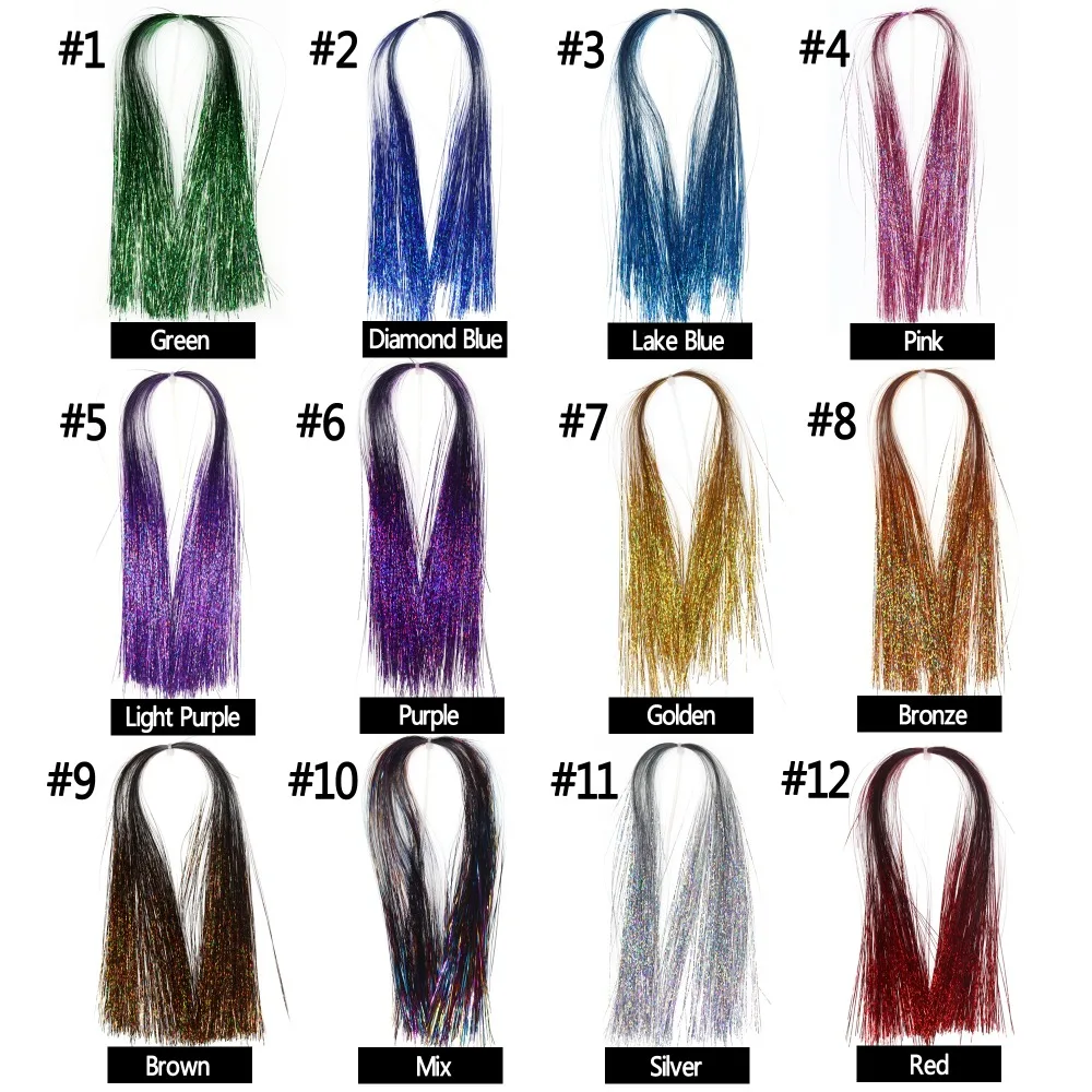 Bimoo 5Packs 0.35mm Flashabou Tinsel Fly Tying Holographic Tinsel Flash for Jig Hook Lure Making Material 120Strands Gold Silver
Bimoo 5Packs 0.35mm Flashabou Tinsel Fly Tying Holographic Tinsel Flash for Jig Hook Lure Making Material 120Strands Gold Silver