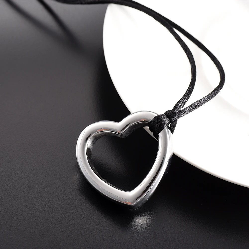 Black Cotton Rope Necklace For Large Heart Cremation Jewelry Women Charm Memorial Ashes Pendant
Black Cotton Rope Necklace For Large Heart Cremation Jewelry Women Charm Memorial Ashes Pendant
