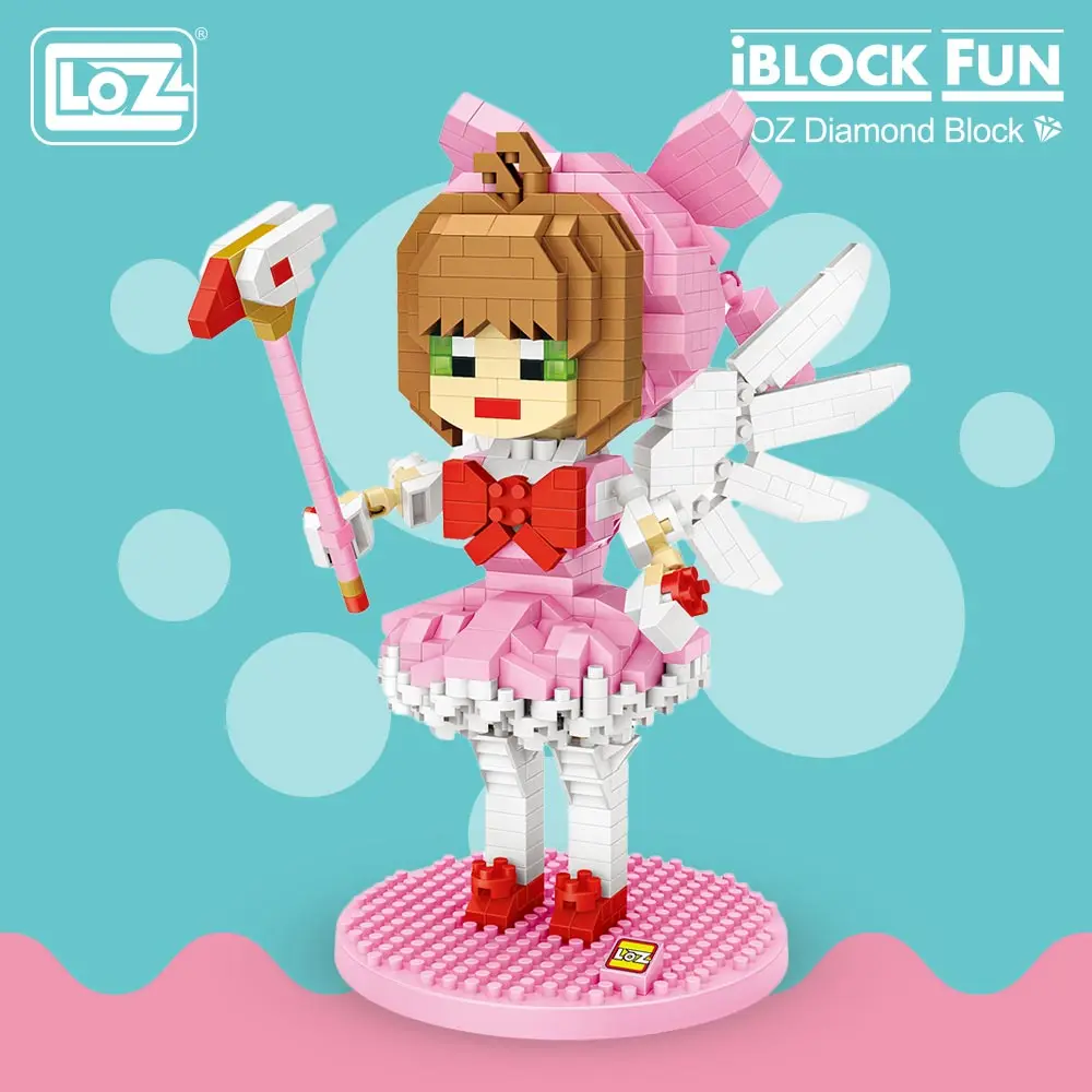 LOZ Diamond Blocks Magic Girl Cute Kawaii японское аниме фигурки модель сборки игрушки для девочек