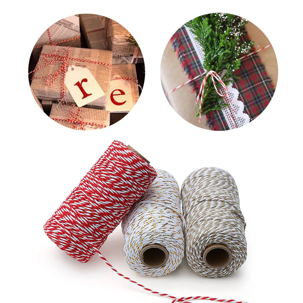 DIY 100 м/рулон 2ply хлебопечки шпагат строка хлопковых шнуров веревка для домашнего