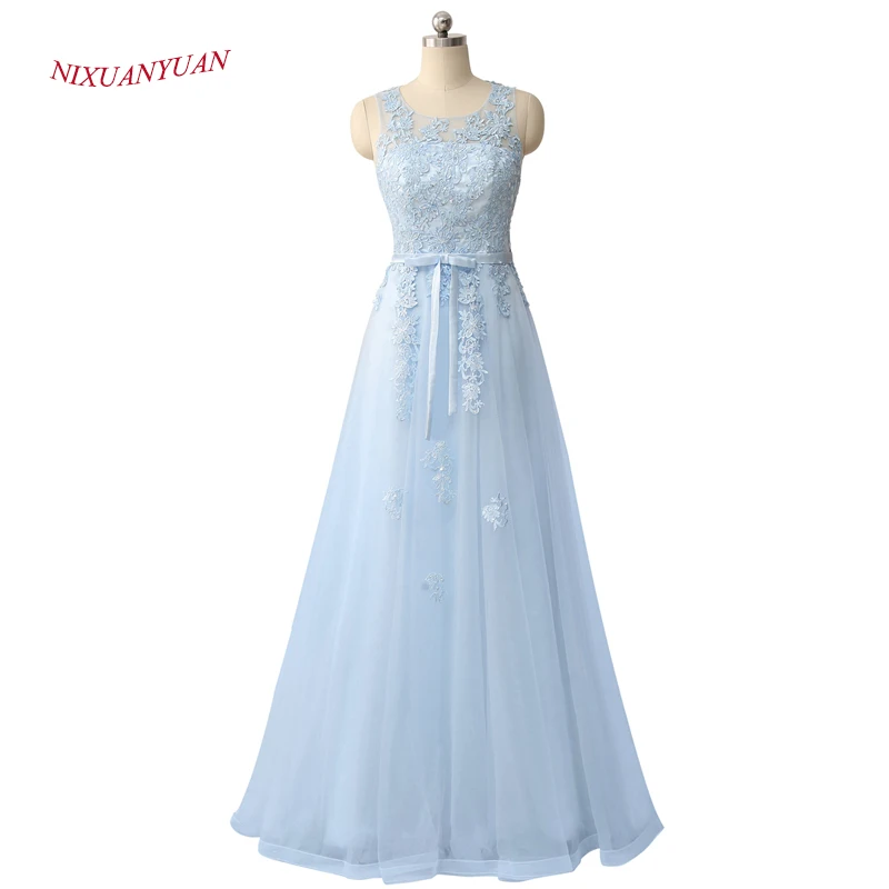 2020 New Arrived Elegant Appliques Party Gown O Neck A Line Prom Dresses 2016 Tulle Floor Length Gown Lace UP vestidos de baile
2020 New Arrived Elegant Appliques Party Gown O Neck A Line Prom Dresses 2016 Tulle Floor Length Gown Lace UP vestidos de baile