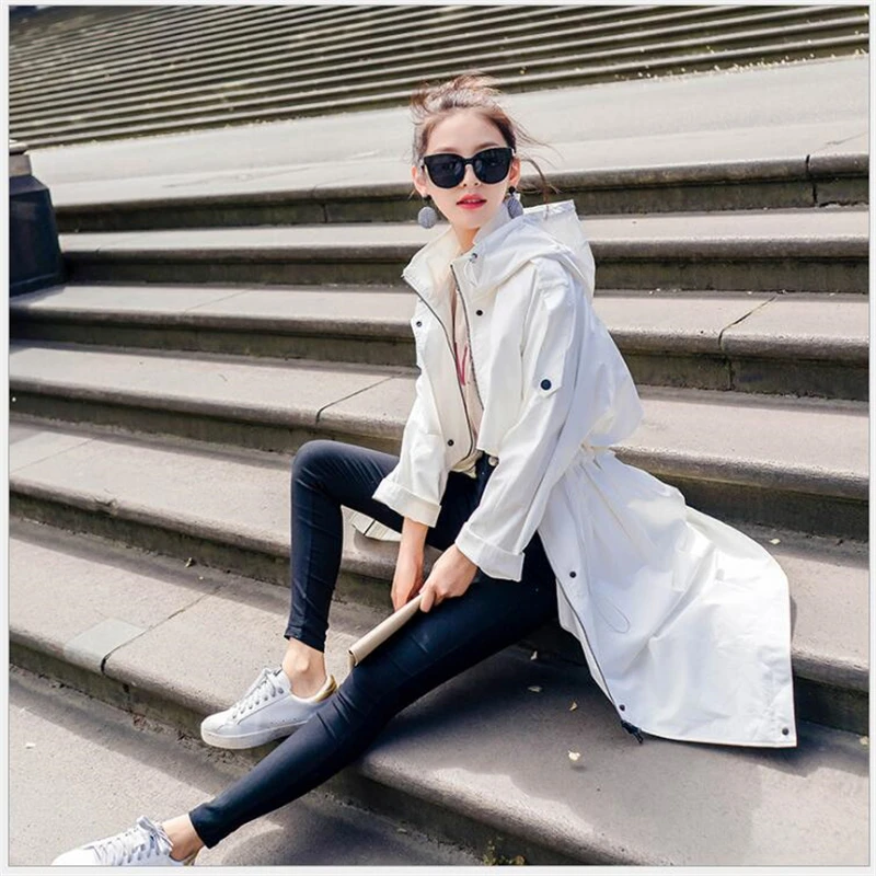 Plus size Women Windbreaker 2019 Spring Autumn tops Casual Coat Long Sleeve Slim Solid Hooded Zipper Jacket Female Outwear 125
Plus size Women Windbreaker 2019 Spring Autumn tops Casual Coat Long Sleeve Slim Solid Hooded Zipper Jacket Female Outwear 125