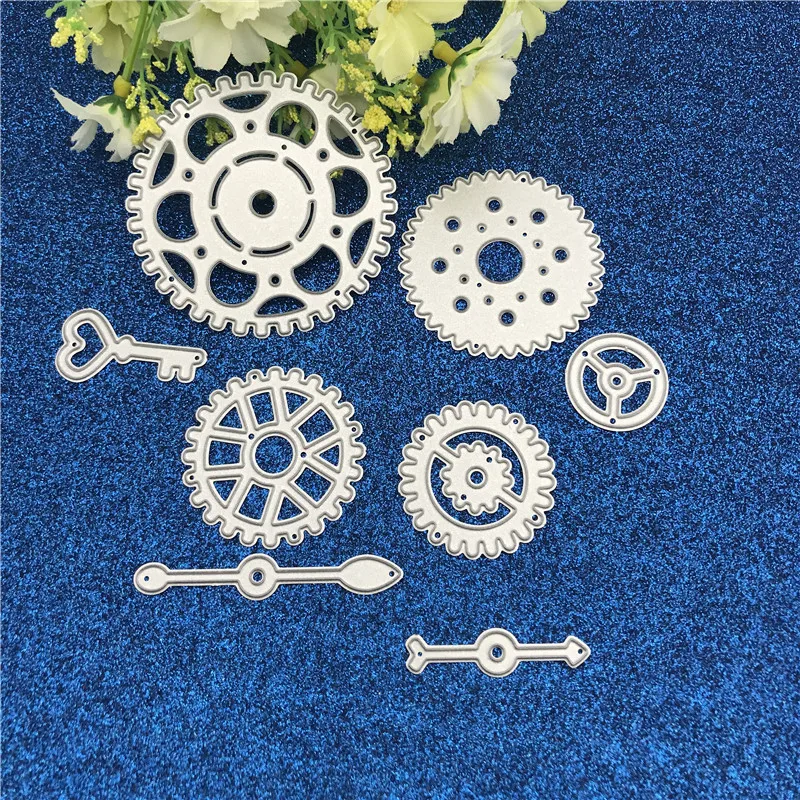 Metal Cutting Dies 8Pcs/Set key Round Gear Stencil for DIY Scrapbooking Album Embossing Paper Cards Decorative Crafts
Metal Cutting Dies 8Pcs/Set key Round Gear Stencil for DIY Scrapbooking Album Embossing Paper Cards Decorative Crafts