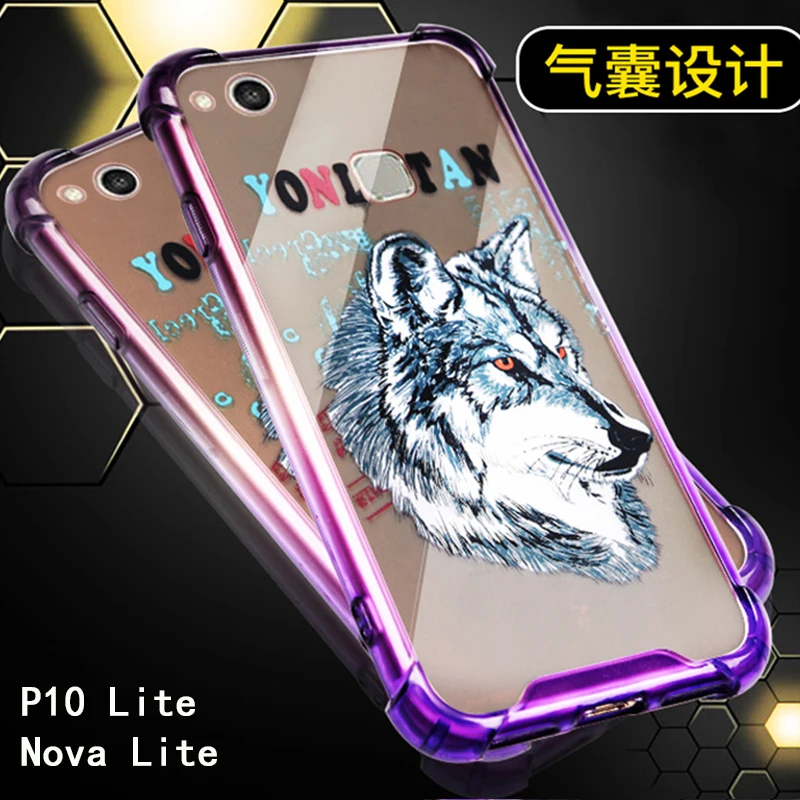 KaiNuEn анти стук capinha coque чехол для HuaWei p10 lite p10lite силиконовый роскошный 3d цветок ТПУ