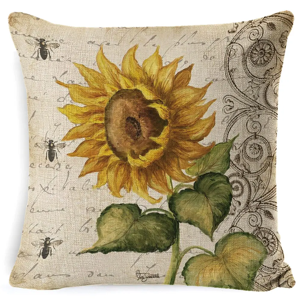 PEIYUAN Hand-Painted Sunflower Flower Linen Cushion Cover 45X45cm Pillow Case Home Decorative Pillows Cover For Sofa Car Cojines
PEIYUAN Hand-Painted Sunflower Flower Linen Cushion Cover 45X45cm Pillow Case Home Decorative Pillows Cover For Sofa Car Cojines