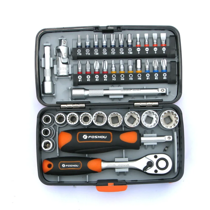 High quality 38PCS Mini ratchet wrench set 1/4 socket screwdriver head hex trox slot bit bike Repair handle tools S2 material
High quality 38PCS Mini ratchet wrench set 1/4 socket screwdriver head hex trox slot bit bike Repair handle tools S2 material