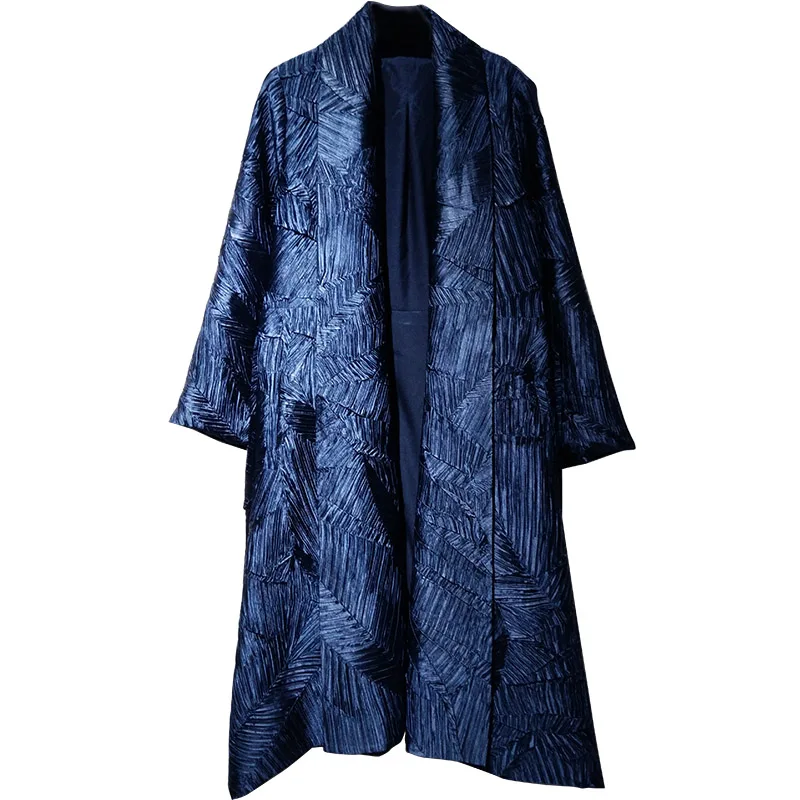 HOT SELLING Miyake Fold the new fishbone tuen-down collar belt long sleeve A-Line trench coat IN STOCK
HOT SELLING Miyake Fold the new fishbone tuen-down collar belt long sleeve A-Line trench coat IN STOCK