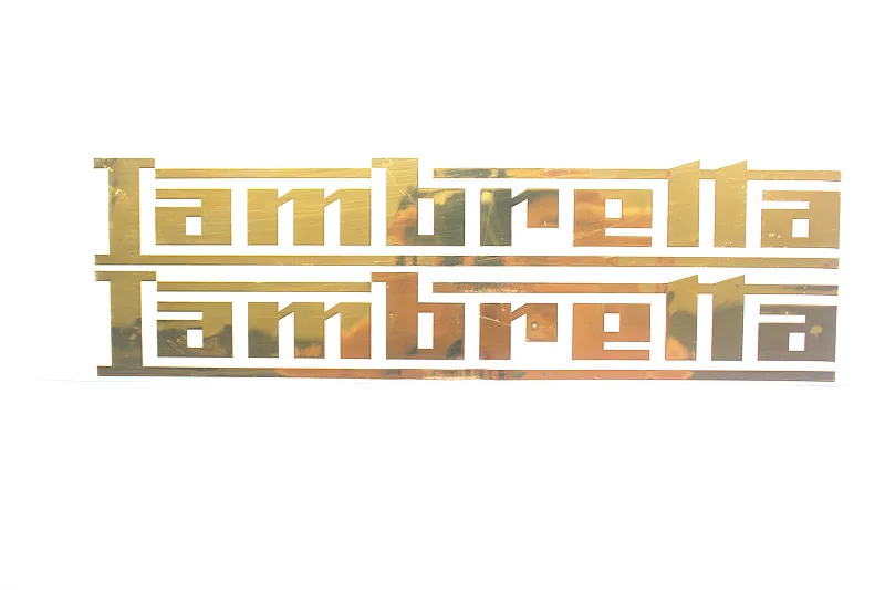 4 color high quality chromed brass sticker for Lambretta Sticker Gold Silver Black Red
4 color high quality chromed brass sticker for Lambretta Sticker Gold Silver Black Red
