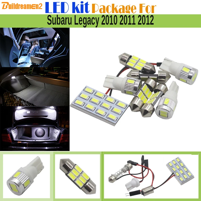 Buildreamen2 Auto Interior Map Dome Courtesy Trunk Light Car 5630 SMD LED Bulb White LED Kit Package For Subaru Legacy 2010-2012
Buildreamen2 Auto Interior Map Dome Courtesy Trunk Light Car 5630 SMD LED Bulb White LED Kit Package For Subaru Legacy 2010-2012