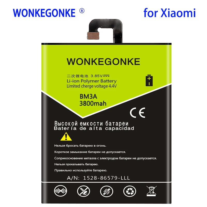 WONKEGONKE 3800mah BM3A High Quality Battery For Xiaomi Mi Note 3 Note3 Mobile Phone Batteries Bateria
WONKEGONKE 3800mah BM3A High Quality Battery For Xiaomi Mi Note 3 Note3 Mobile Phone Batteries Bateria