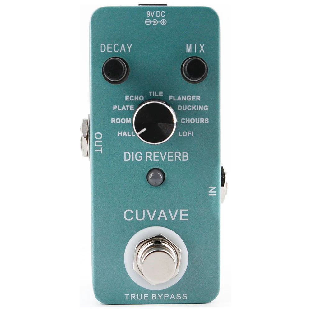 

CUVAVE DIG Reverb Guitar Effect Pedal with 9 Reverb Types True Bypass Effects Stompbox for Electric Guitar
