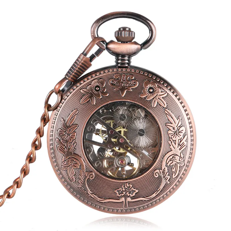 Vintage Pocket Watch Trendy Exquisite Skeleton Stripe Fob Watch Steampunk Mechanical Hand Winding Women Men Pocket Clock Gift
Vintage Pocket Watch Trendy Exquisite Skeleton Stripe Fob Watch Steampunk Mechanical Hand Winding Women Men Pocket Clock Gift