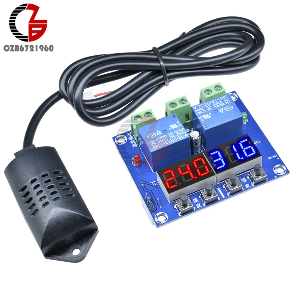 XH-M452 Humiture LED Digital Thermostat Humidistat DC 12V Home Temperature Humidity Controller Regulator Thermometer Hygrometer
XH-M452 Humiture LED Digital Thermostat Humidistat DC 12V Home Temperature Humidity Controller Regulator Thermometer Hygrometer