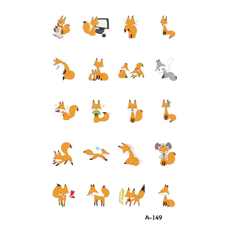 Wyuen New Design Lovely Fox Fake Tattoo Waterproof Temporary Arm Tatoo Stickers for Women Men Body Art Tattoos A-149
Wyuen New Design Lovely Fox Fake Tattoo Waterproof Temporary Arm Tatoo Stickers for Women Men Body Art Tattoos A-149