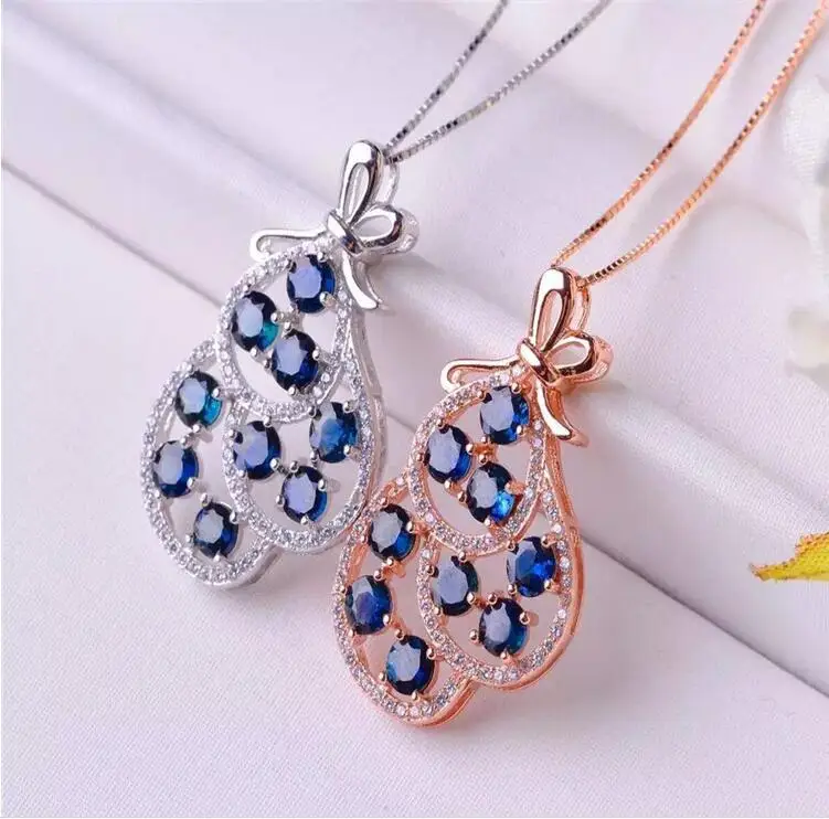 Sapphire necklace pendant Free shipping Natural sapphire 925 sterling silver Fine jewelry 4mm*9pcs gems
Sapphire necklace pendant Free shipping Natural sapphire 925 sterling silver Fine jewelry 4mm*9pcs gems