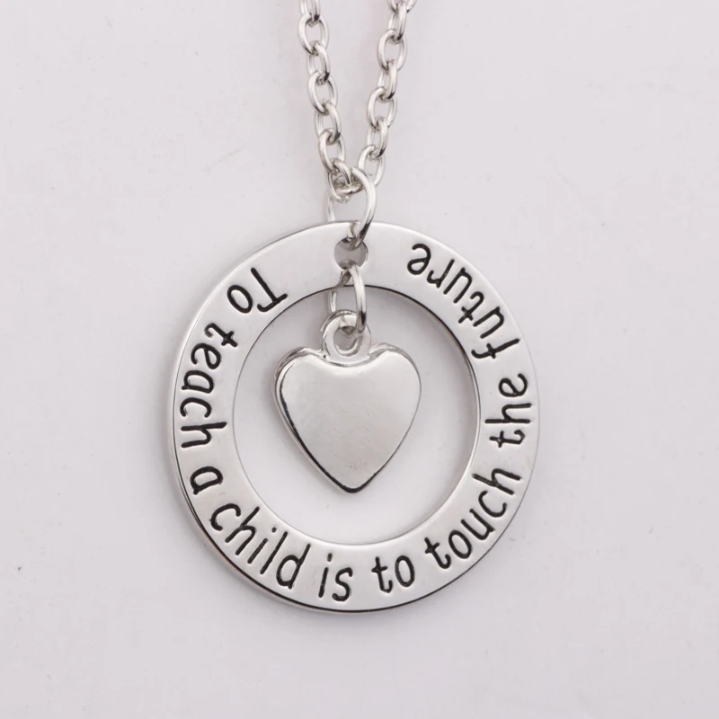 N208 Fashion round/ Heart-shaped necklace To theach a child is to teach the future Inspirational necklace Pendant
N208 Fashion round/ Heart-shaped necklace To theach a child is to teach the future Inspirational necklace Pendant