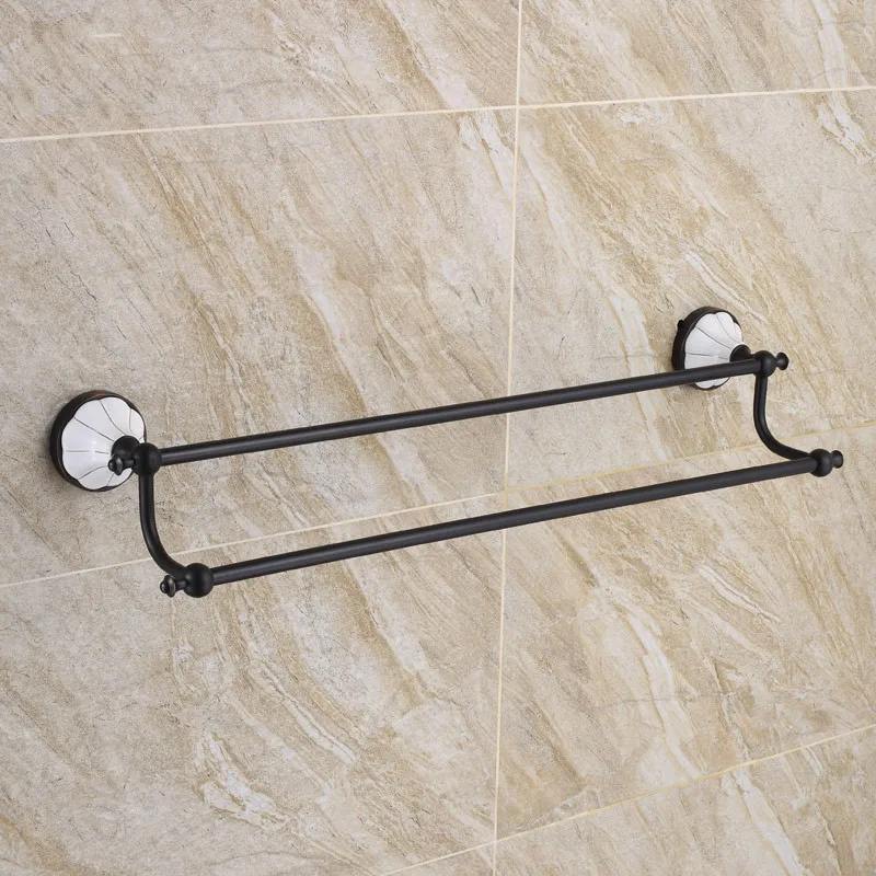 Copper Towel Rack European Style Antique Bathroom Bath Bar Pendant Black LO829548 | Обустройство дома
