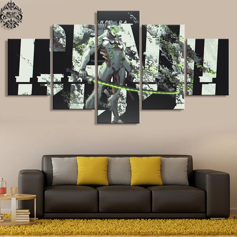 Wall Art Canvas Painting 5 Pieces Overwatch Genji Canvas Printed Decoration Pictures Modern Home Decor Game Poster Cuadros Frame
Wall Art Canvas Painting 5 Pieces Overwatch Genji Canvas Printed Decoration Pictures Modern Home Decor Game Poster Cuadros Frame
