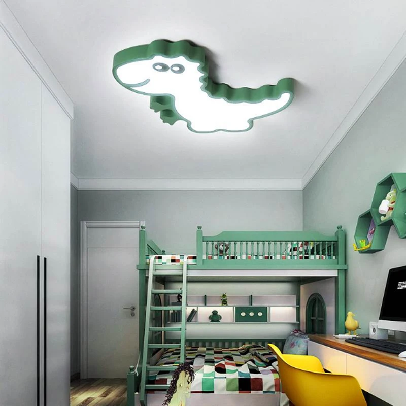 Children Room Decoration LED Dimmable Ceiling Lamp Modern Iron Acrylic Green Dinosaur Design Cartoon Kids Bedroom Lighting
Children Room Decoration LED Dimmable Ceiling Lamp Modern Iron Acrylic Green Dinosaur Design Cartoon Kids Bedroom Lighting