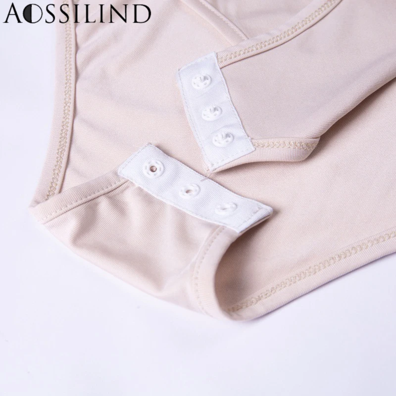 AOSSILIND Sexy One Shoulder Backless Skinny Bodysuits Autumn Long Sleeve Hollow Out Rompers Ladies Stretchy Bodysuit For Women | Женская