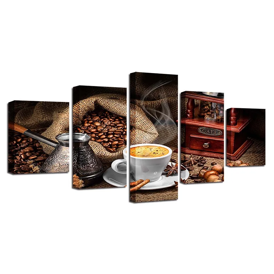 Canvas Wall Art Pictures For Living Room Frameless 5 Pieces Coffee Artistic Painting Modular HD Prints Kitchen Poster Home Decor
Canvas Wall Art Pictures For Living Room Frameless 5 Pieces Coffee Artistic Painting Modular HD Prints Kitchen Poster Home Decor