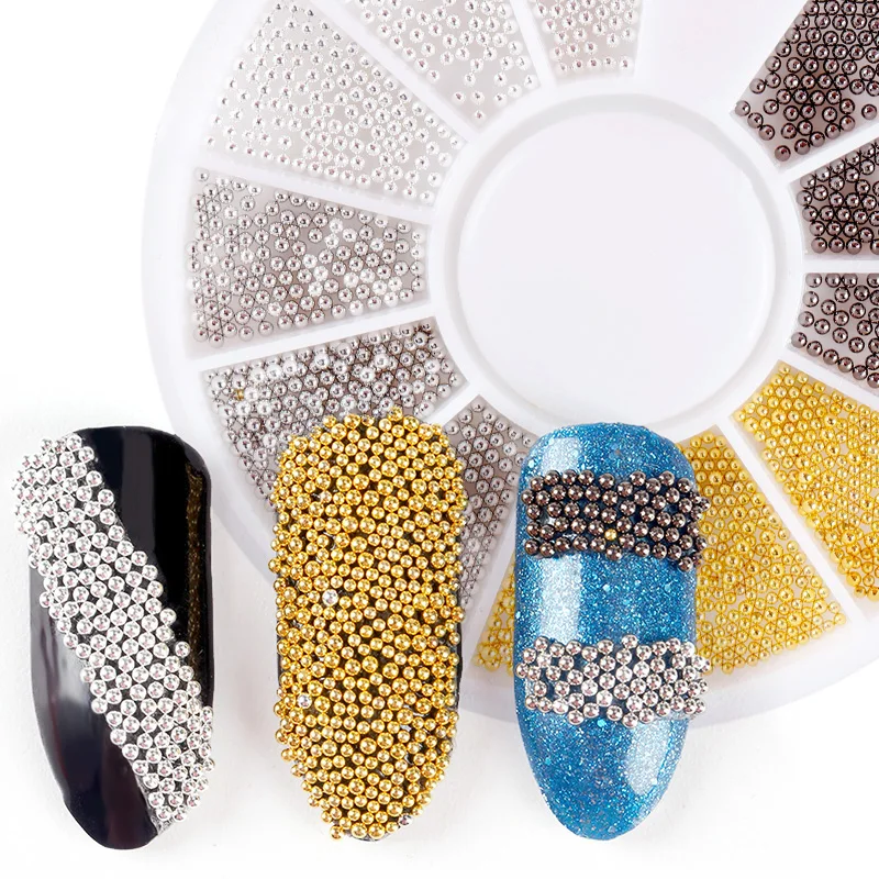 1 Box Steel Beads Nail Studs Mini Steel Bead Multi-size Gold Sliver Champagne Glitter Mixed 3D Nail Art Decorations In Wheel
1 Box Steel Beads Nail Studs Mini Steel Bead Multi-size Gold Sliver Champagne Glitter Mixed 3D Nail Art Decorations In Wheel