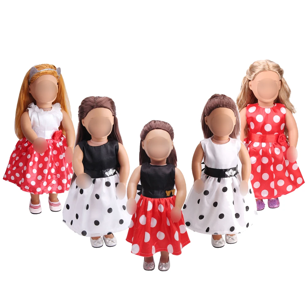 18 Inch American Doll Girls Clothes Princess Polka Dot Evening Dress Newborn Baby Toys Accessories Fit 40-43 Cm Boy Dolls c42
18 Inch American Doll Girls Clothes Princess Polka Dot Evening Dress Newborn Baby Toys Accessories Fit 40-43 Cm Boy Dolls c42