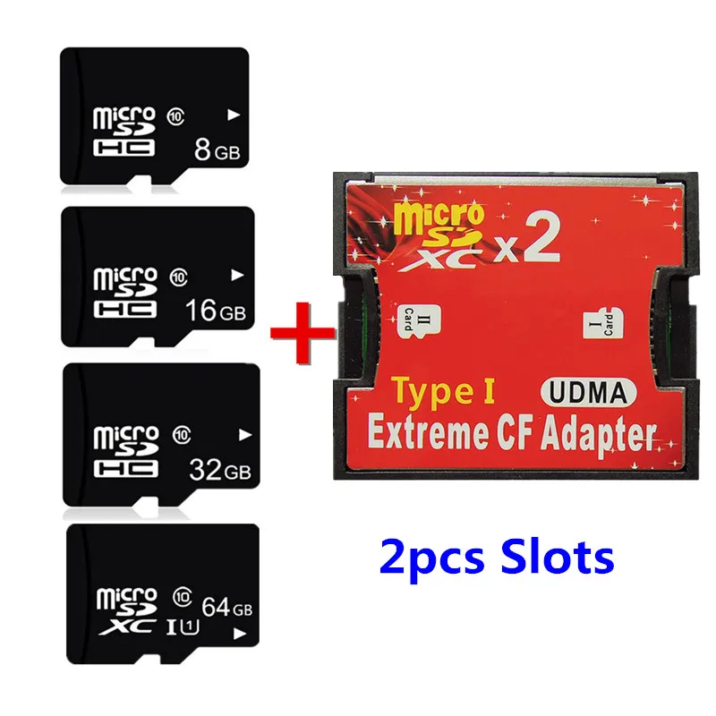 Newest!!! 8GB 16GB 32GB 64GB TF Card C10 Micro SD SDHC SDXC Card With 2 slots TF Card into CF Card Adapter High Speed For Camera
Newest!!! 8GB 16GB 32GB 64GB TF Card C10 Micro SD SDHC SDXC Card With 2 slots TF Card into CF Card Adapter High Speed For Camera
