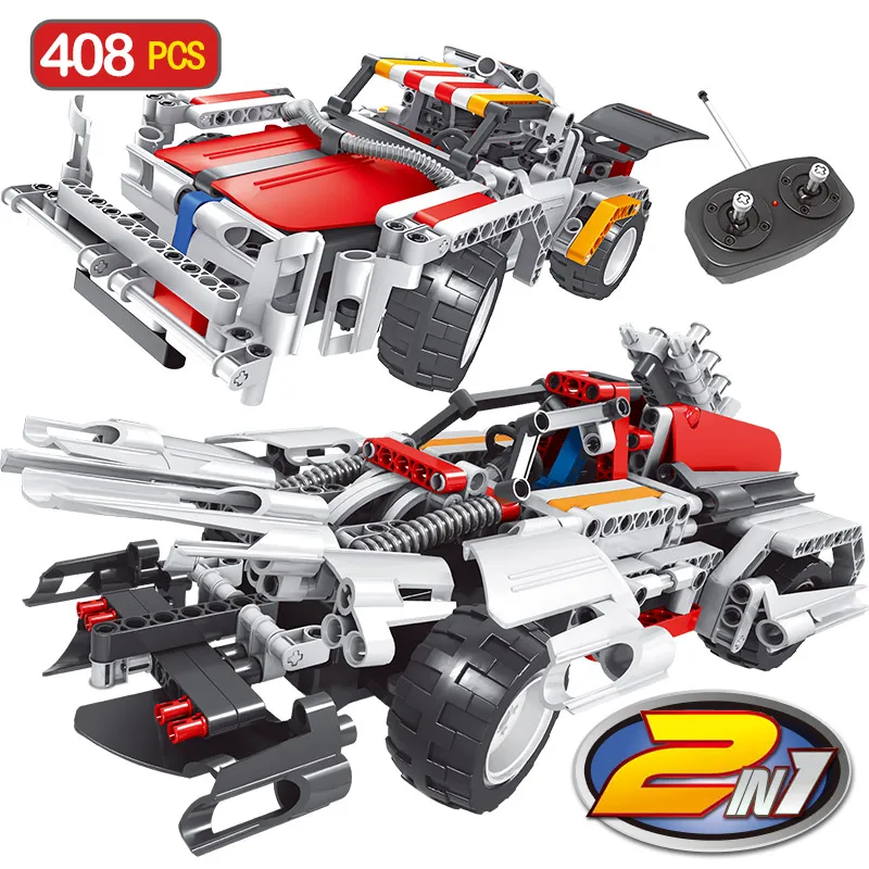408 Pcs 2 In1 Bricks City Transform Mechanical Master Car Compatible High-tech RC Car Building Blocks Toys for Children
408 Pcs 2 In1 Bricks City Transform Mechanical Master Car Compatible High-tech RC Car Building Blocks Toys for Children