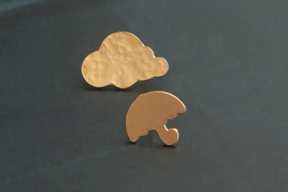 Wintry Jewelry , Cloud and Umbrella Post Earrings , Gold Mix and Match Studs , Gift for Winter Lovers , Weather Jewelry
Wintry Jewelry , Cloud and Umbrella Post Earrings , Gold Mix and Match Studs , Gift for Winter Lovers , Weather Jewelry
