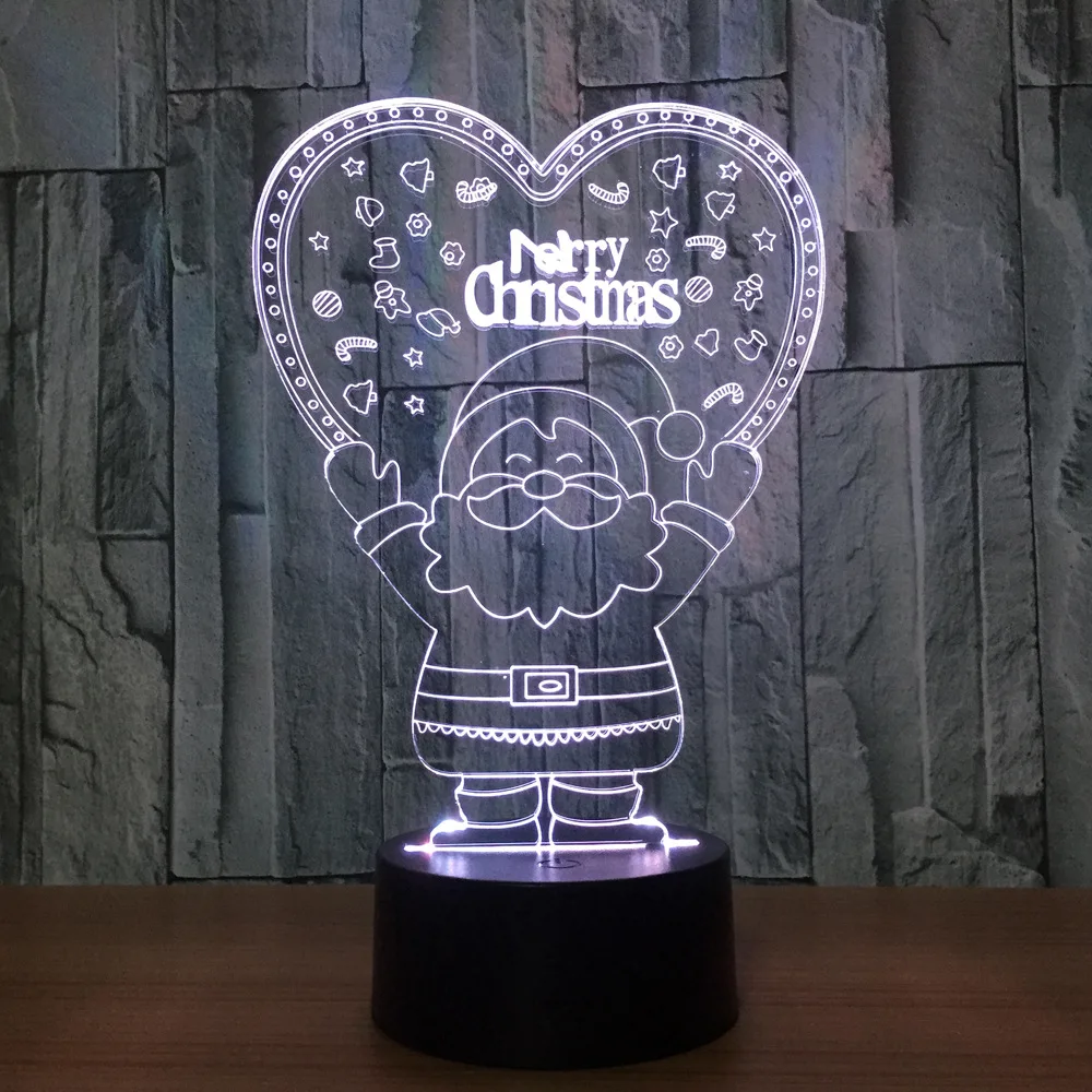 Acrylic 7 Color Changing Santa Claus 3D Nightlight Creative Led Table Lamp For Kids Children Friend Christmas Gft
Acrylic 7 Color Changing Santa Claus 3D Nightlight Creative Led Table Lamp For Kids Children Friend Christmas Gft