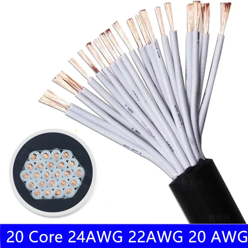 5Meter 24 AWG 22 AWG 20 AWG 18AWG 17AWG RVV 20 Core Copper Wire Conductor Electric RVV Cable Black soft sheathed wire
5Meter 24 AWG 22 AWG 20 AWG 18AWG 17AWG RVV 20 Core Copper Wire Conductor Electric RVV Cable Black soft sheathed wire