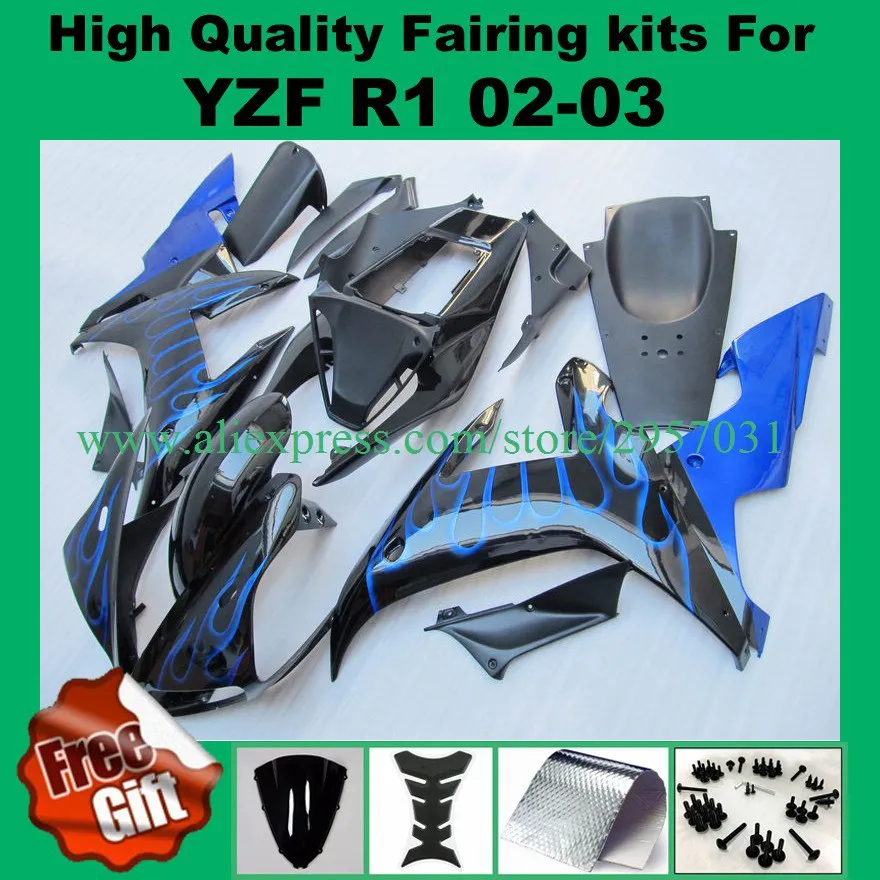 Injection Mold Fairing Kit for YAMAHA YZFR1 02 03 Blue Flame YZF R1 2002 2003 YZFR1000 yzfr1 02 03 Free screws+gifts
Injection Mold Fairing Kit for YAMAHA YZFR1 02 03 Blue Flame YZF R1 2002 2003 YZFR1000 yzfr1 02 03 Free screws+gifts