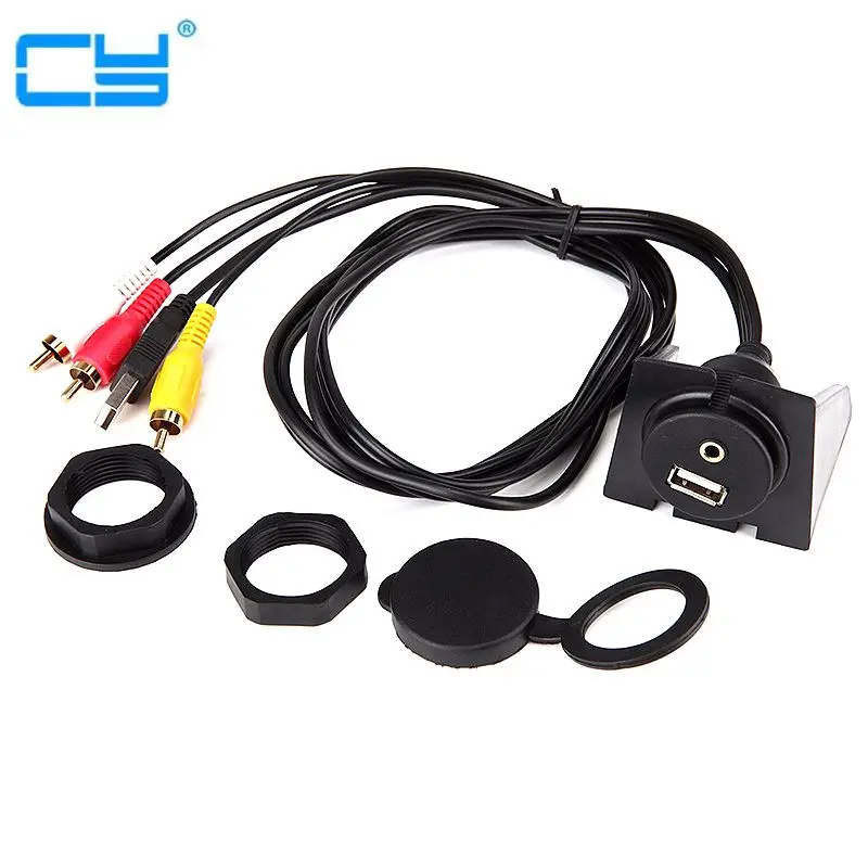 1M Car Dashboard Flush Mount USB 2.0 3.5mm Audio AUX to 3RCA Extension Lead Panel Cable Cord High Speed for Motorcycle Boat
1M Car Dashboard Flush Mount USB 2.0 3.5mm Audio AUX to 3RCA Extension Lead Panel Cable Cord High Speed for Motorcycle Boat