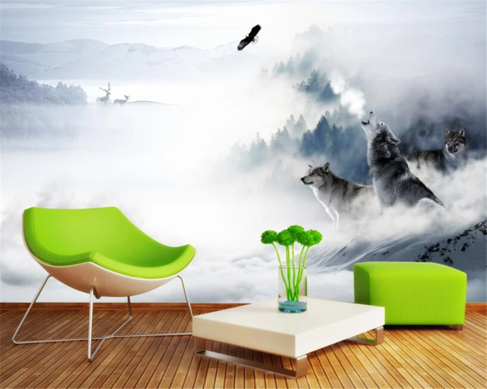Beibehang costom wallpaper winter landscape snow mountain elk wolf totem mural bedroom living room background wall 3d wallpaper
Beibehang costom wallpaper winter landscape snow mountain elk wolf totem mural bedroom living room background wall 3d wallpaper