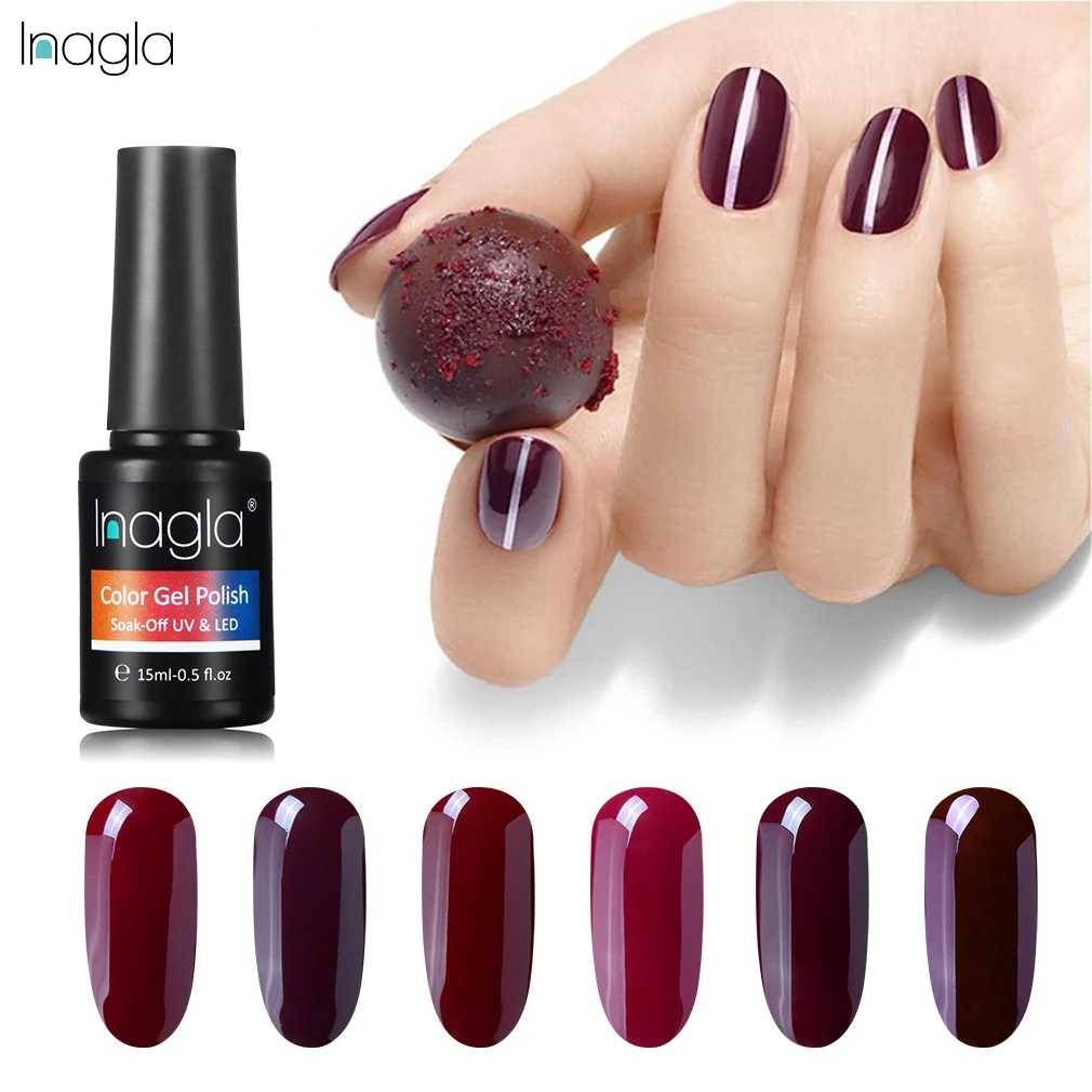 Inagla 12 Colors Nail Art 15ml Red Wine Series Nail Gel Polish Varnish Base Top Coat Long Lasting Manicure
Inagla 12 Colors Nail Art 15ml Red Wine Series Nail Gel Polish Varnish Base Top Coat Long Lasting Manicure