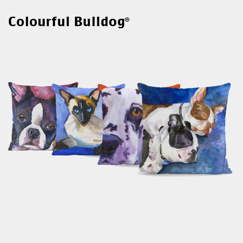 Красочная картина маслом французского бульдога, наволочки Boston Terrier, синие, фиолетовые, красные декоративные подушки 43*43 см, домашние наволоч...
Красочная картина маслом французского бульдога, наволочки Boston Terrier, синие, фиолетовые, красные декоративные подушки 43*43 см, домашние наволоч...