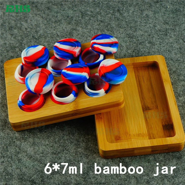 6*7ml Wooden gift boxes with silicone jars dab wax container, non stick silicone container concentrate oil wholesale 2sets
6*7ml Wooden gift boxes with silicone jars dab wax container, non stick silicone container concentrate oil wholesale 2sets
