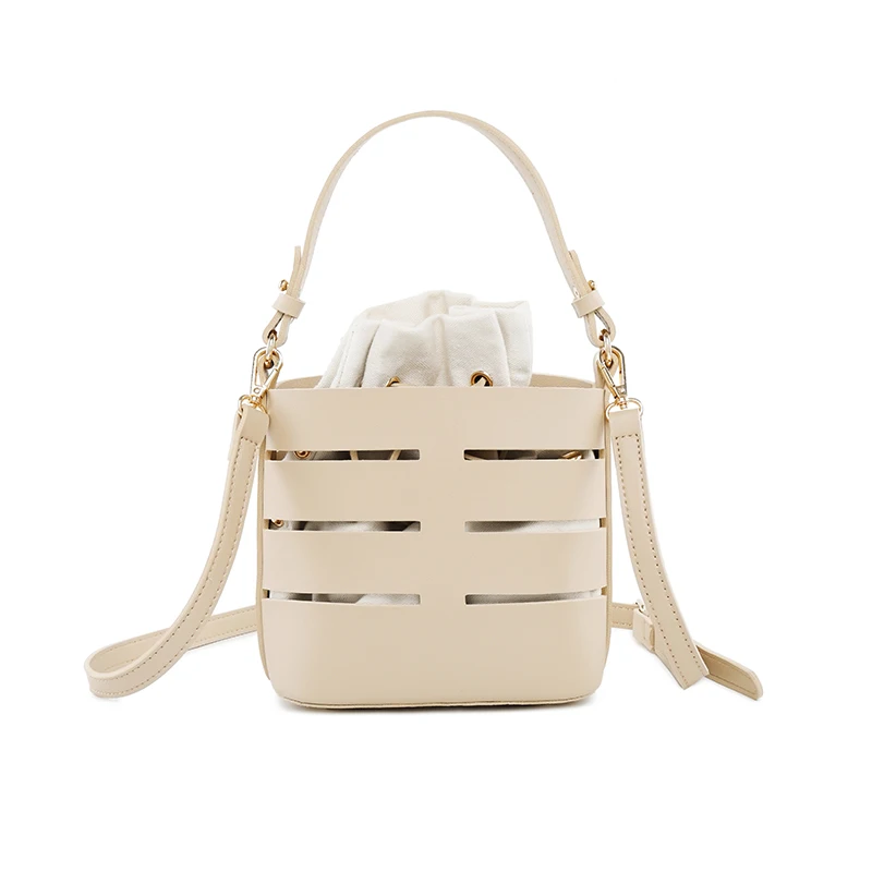 New Vintage PU Leather women Bucket Bags Simple design handbag Drawstring mini Lady Tote Shoulder Crossbody Bags Hollow out
New Vintage PU Leather women Bucket Bags Simple design handbag Drawstring mini Lady Tote Shoulder Crossbody Bags Hollow out