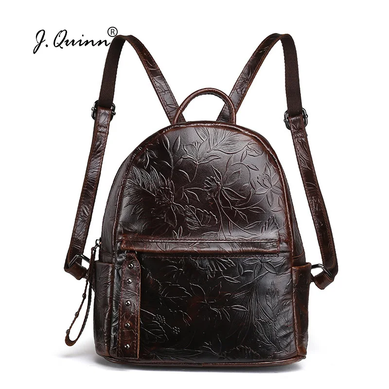 J.Quinn Women Fashion Backpacks Small Flower Genuine Cow Leather Ladies School Back Packs Print Vintage Female Backpack 2017 New
J.Quinn Women Fashion Backpacks Small Flower Genuine Cow Leather Ladies School Back Packs Print Vintage Female Backpack 2017 New