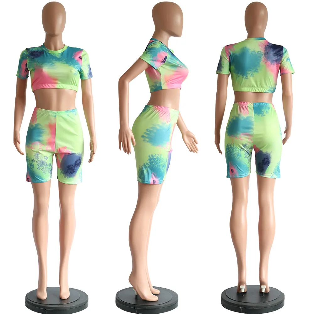 Colorful Print O-Neck Short High Waist Crop Top With Shorts Fashion Casual Women Tow Piece Suits Matching Sets Summer Clothes
Colorful Print O-Neck Short High Waist Crop Top With Shorts Fashion Casual Women Tow Piece Suits Matching Sets Summer Clothes