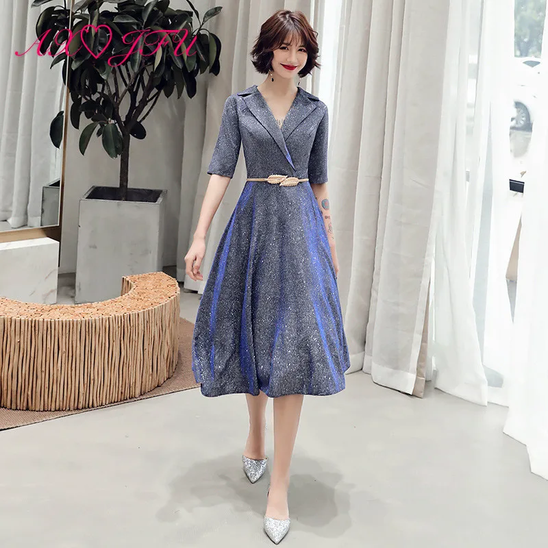 AXJFU princess v neck sparkly evening dress vintage half sleeve worker leaf sashes evening dress party grey evening dress
AXJFU princess v neck sparkly evening dress vintage half sleeve worker leaf sashes evening dress party grey evening dress